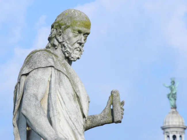 Statue of Galileo Galilei on plaza Prato della Valle